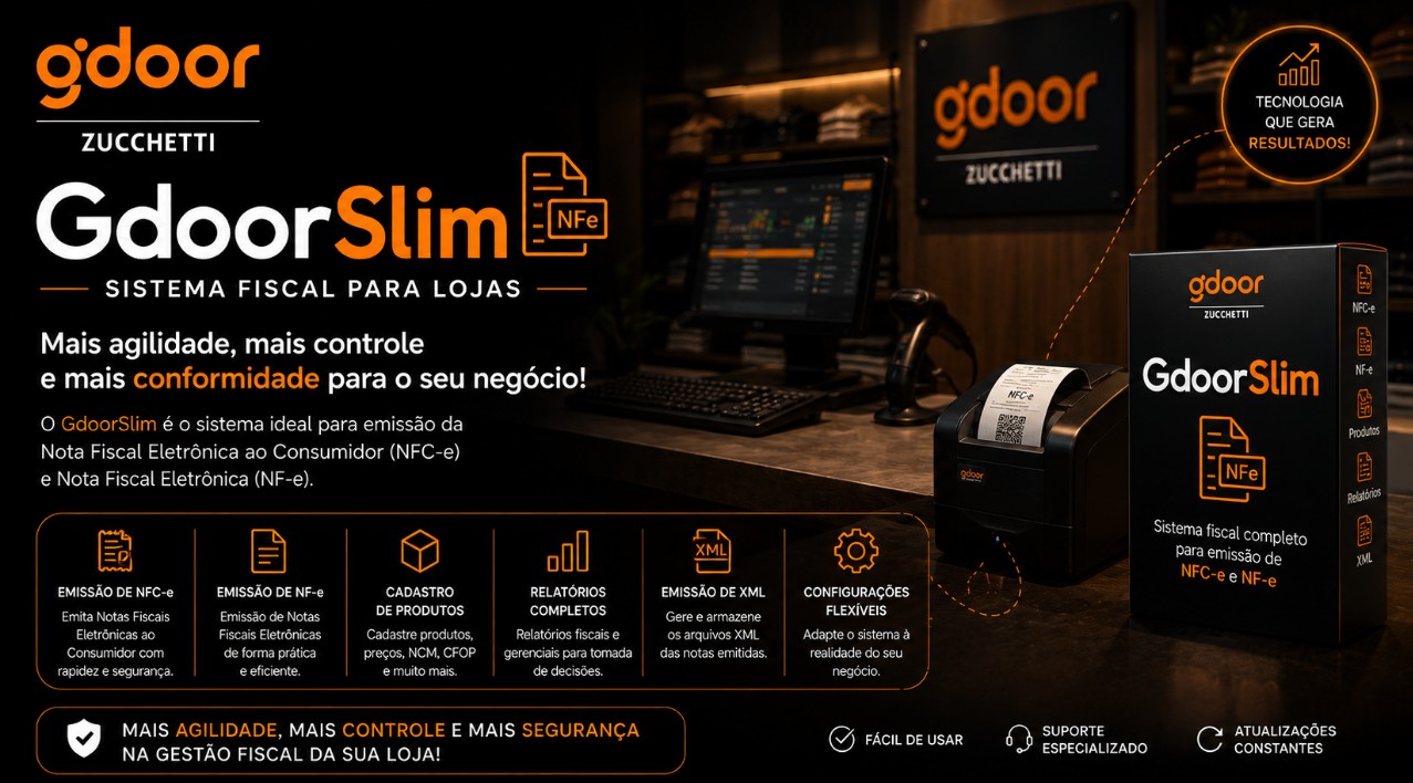 Sistema fiscal GdoorSlim para lojas