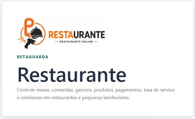 Tela de acesso do Restaurante Online